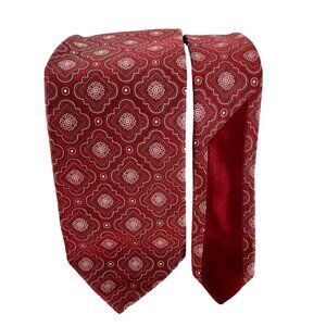 Italo Ferretti Silvi Marina Silk Burgundy & White Patterned Men's Tie